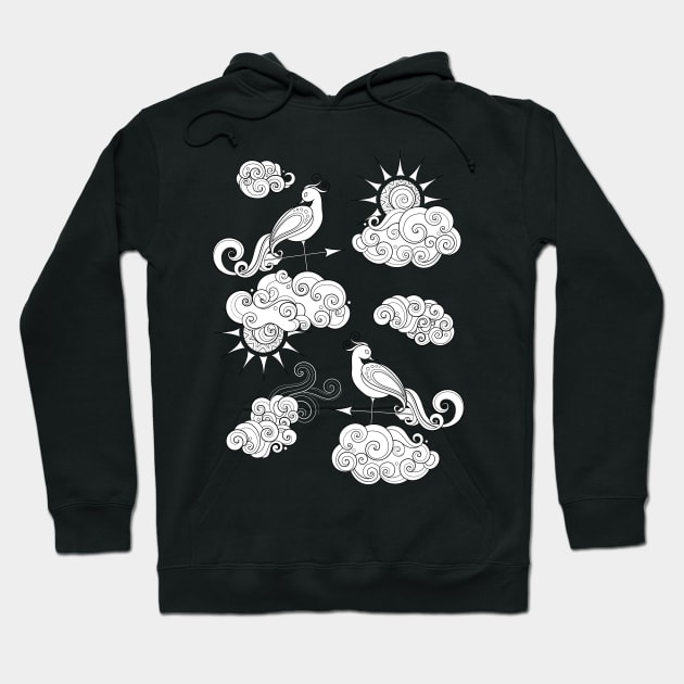 Noncolored Fairytale Weather Forecast Print Hoodie by lissantee